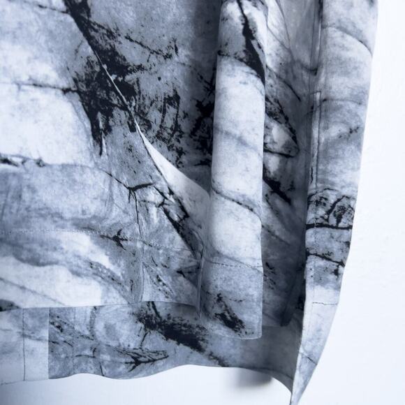 Helmet Lang Tank Top Small Mable Abstract Black Grey Silk Zipper - Picture 3 of 7